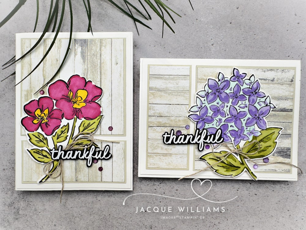 Create a gorgeous card in no time with the new Design Spark card sketch book, complete with variations and measurements! With the Stampin' Up! Thankful Garden stamps and dies - New Zealand