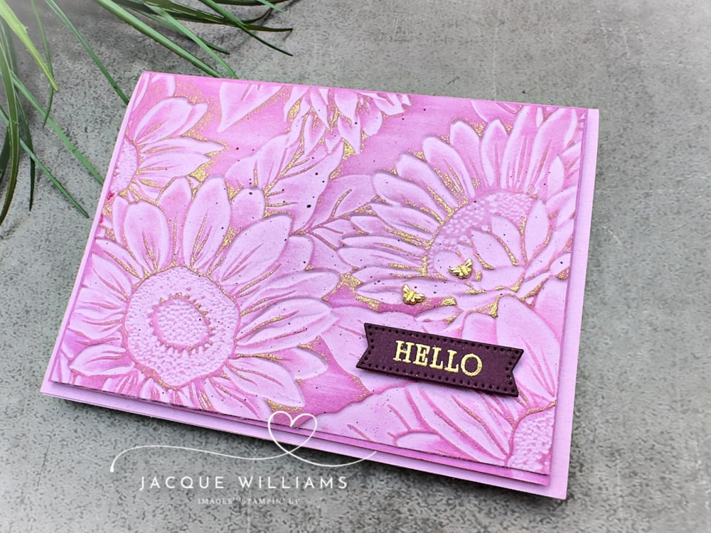 Today's share is a very quick and simple deboss technique, using the Sunflower Embossing Folder.  Grab your copy of my Sunflower Class to Go PDF!