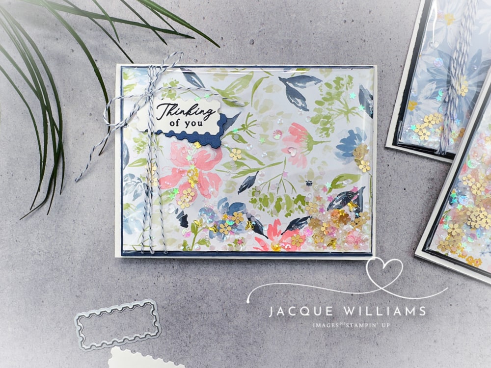 Create a super quick, easy, and mess free shaker card in no time with this fun hack!  with Jacque Williams in New Zealand aka StampHappy