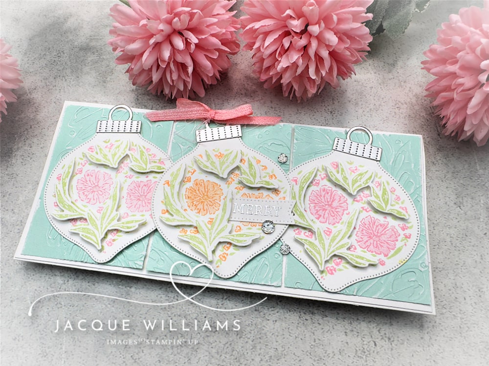 Beautiful Bauble Blooms with Sketch #22 Christmas Card
