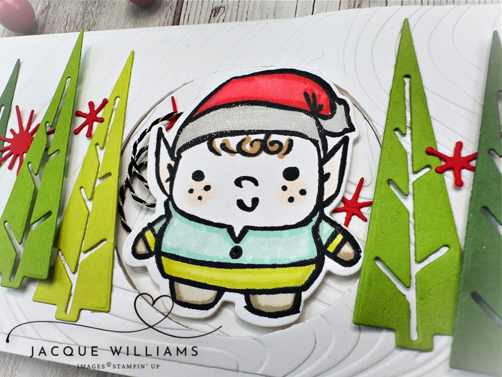 Clean & Simple Festive Friends Pop Up Window Card