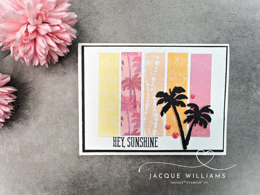 Quick and easy summer card with the Stampin' Up! Beach Boardwalk Suite.  Join me for a class online or in New Zealand!