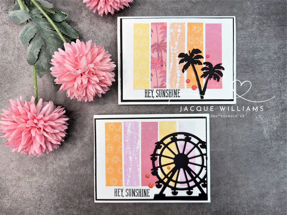 Quick and easy summer card with the Stampin' Up! Beach Boardwalk Suite.  Join me for a class online or in New Zealand!