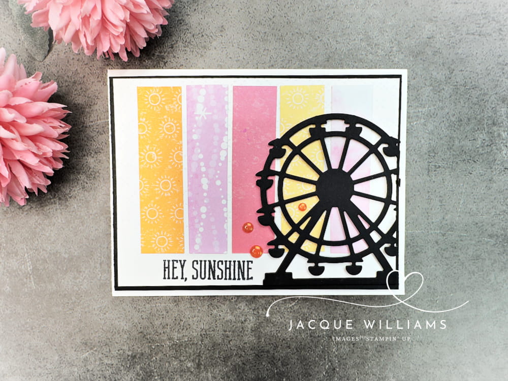 Quick and easy summer card with the Stampin' Up! Beach Boardwalk Suite.  Join me for a class online or in New Zealand!