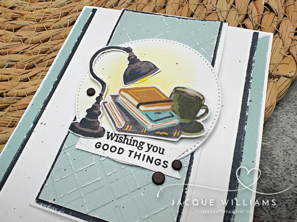 Hobby Haven papers from Stampin' Up! are perfect for a magnetic bookmark card with adorable images for the book reader on your gift list! with Jacque Williams StampHappy New Zealand