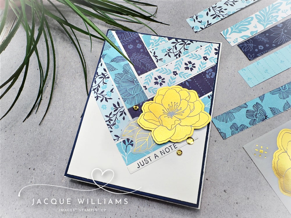 Easy Way to Use your Scraps Card Idea: True Blue Papers