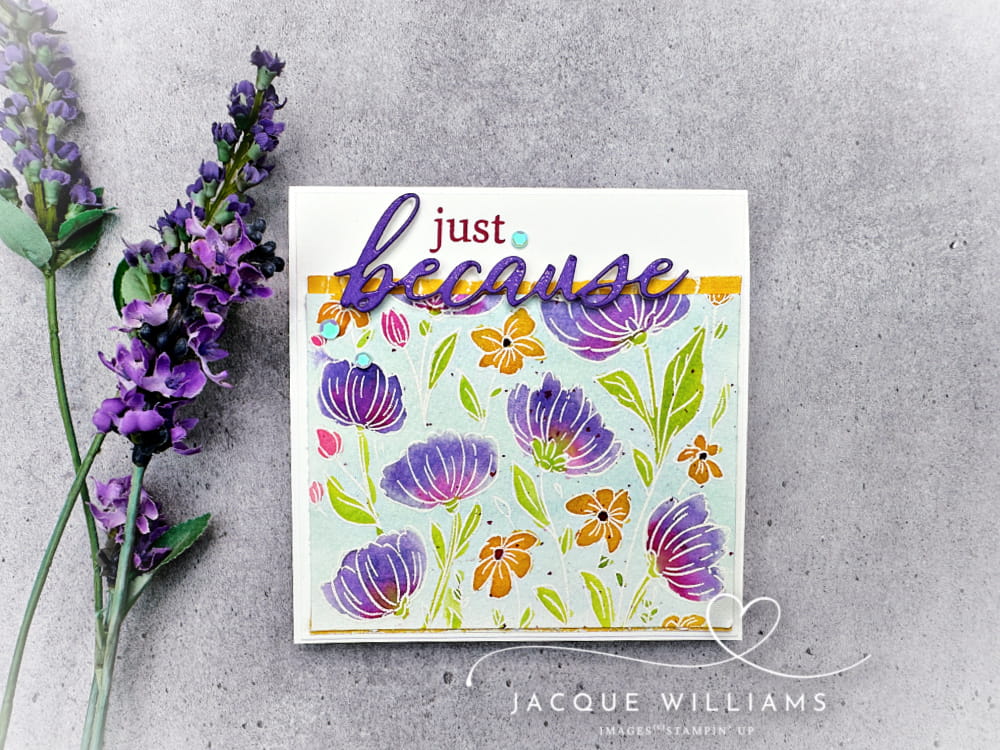 Easy Emboss Resist Technique with Flowers Fair Stamp