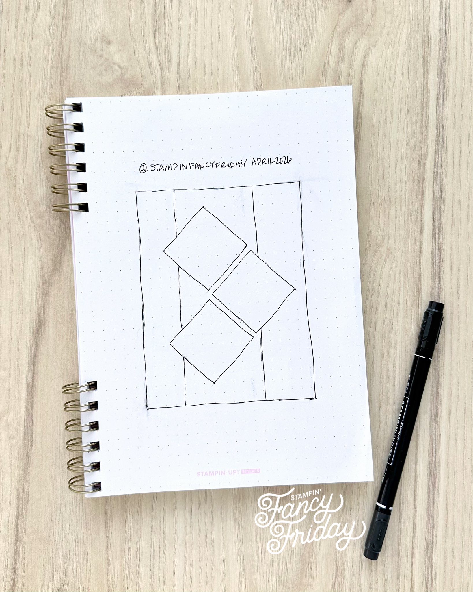 Recreate this fresh design with the Stampin' Fancy Friday sketch challenge. I've used the Lovely Arrangements stamps and dies by Stampin' Up!  with Jacque Williams StampHappy in New Zealand