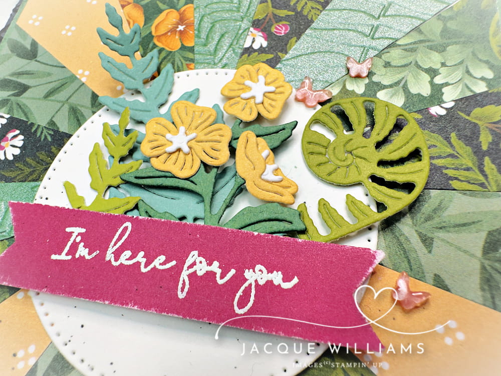 A real Kiwiana theme, the Stampin' Up! Moonlit Flora suite features koru, ferns, ponga, and florals.  Grab the very special priced 5 project PDF for just $5! with Jacque Williams in New Zealand