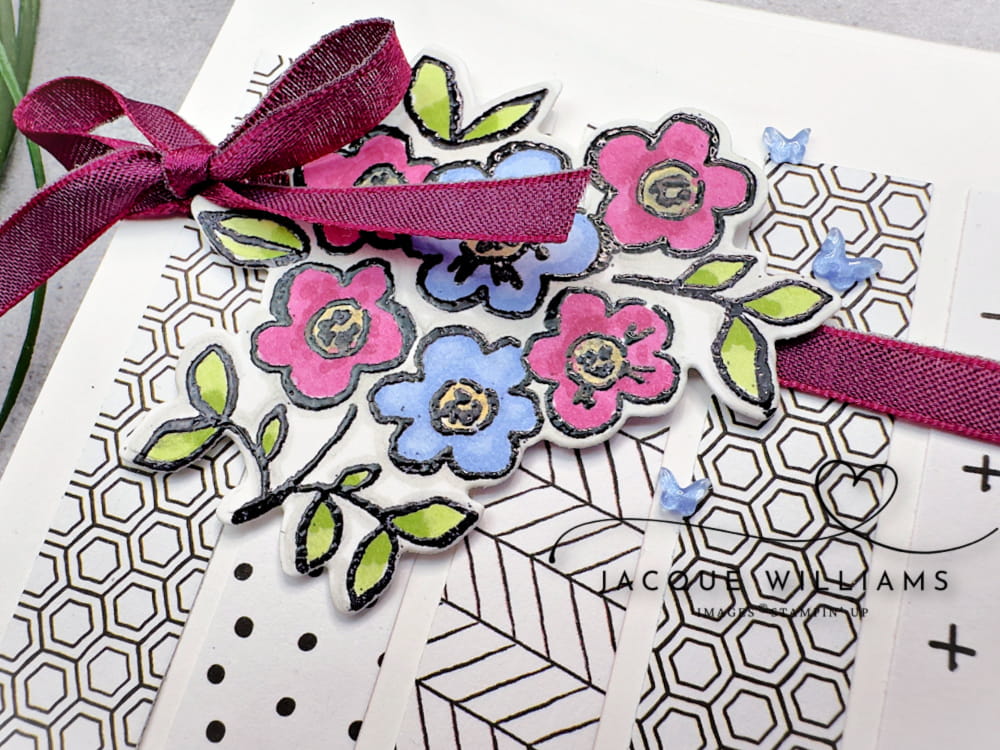 Quick easy design with the Design Spark sketch book and the Artisan Sketched papers by Stampin' Up!. Card classes with Jacque Williams in New Zealand - Tauranga, Hamilton, Auckland, Nelson, and Whangarei