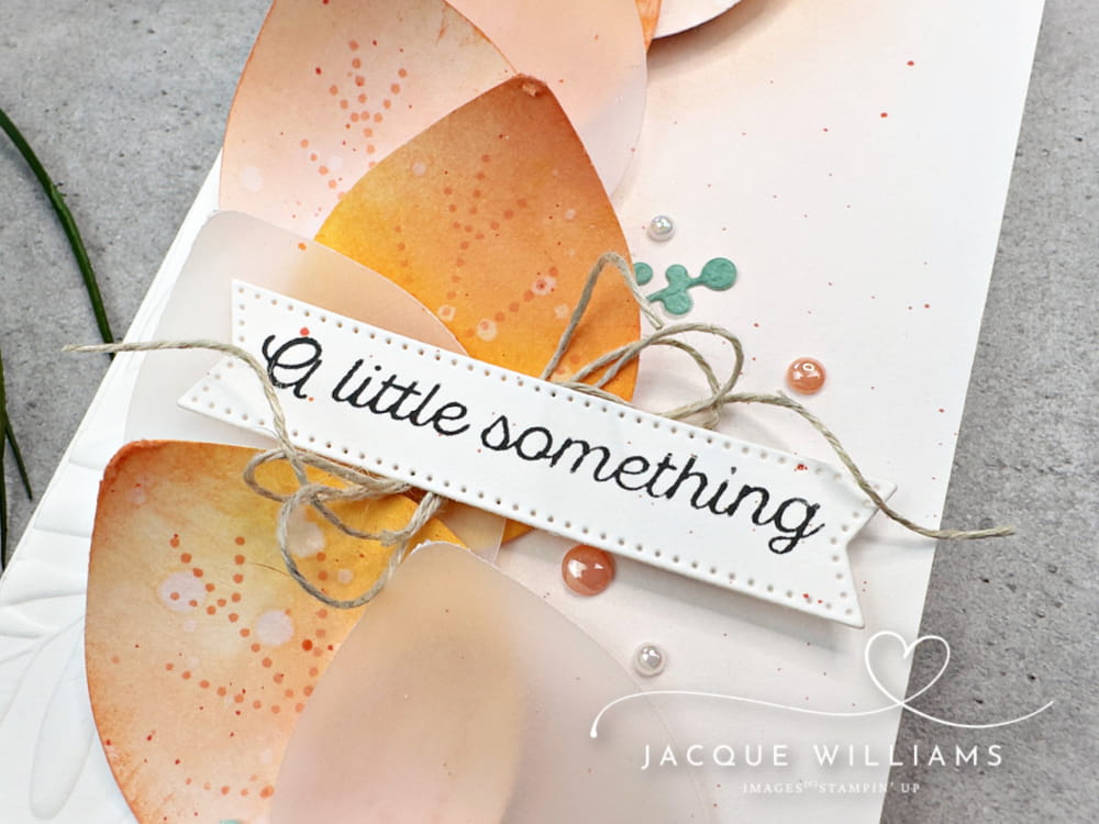 Create a show-stopping autumn card with the Simply Leaves stamp and punch set by Stampin' Up!  Elegant Slimline Card - classes online and in New Zealand in Hamilton, Tauranga, Nelson, Auckland, and Whangarei