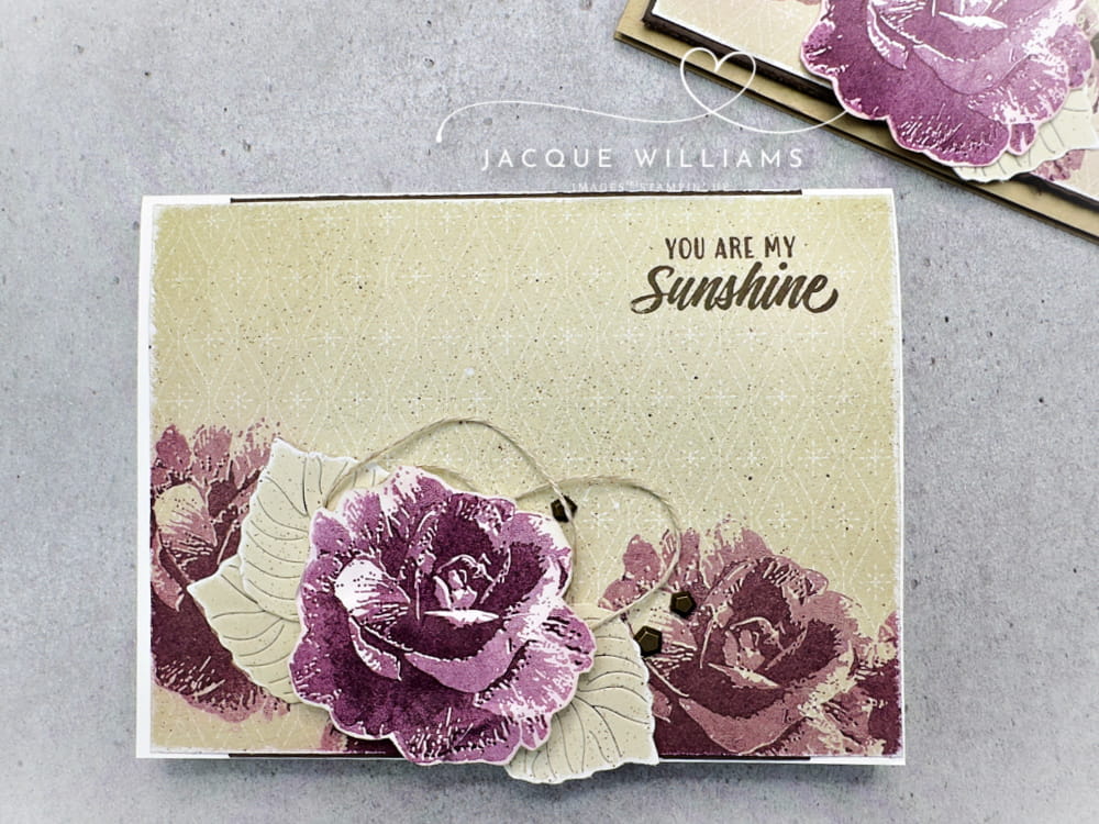 Easy alignment tip for two step stamping that works every time! with Begonia Belle and Jacque Williams - Ind. Stampin' Up! demonstrator in New Zealand