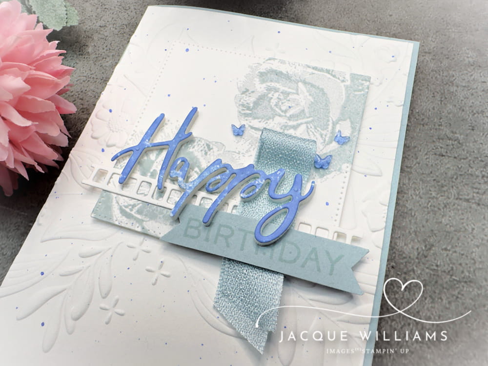 Easy alignment tip for two step stamping that works every time! with Begonia Belle and Jacque Williams - Ind. Stampin' Up! demonstrator in New Zealand