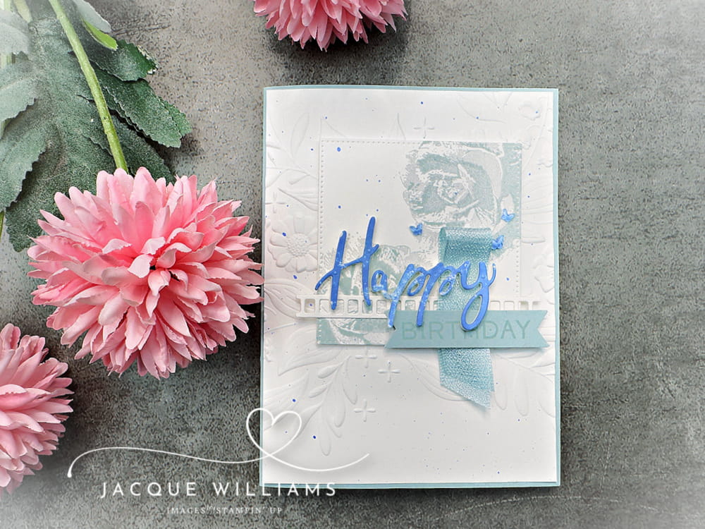 Easy alignment tip for two step stamping that works every time! with Begonia Belle and Jacque Williams - Ind. Stampin' Up! demonstrator in New Zealand