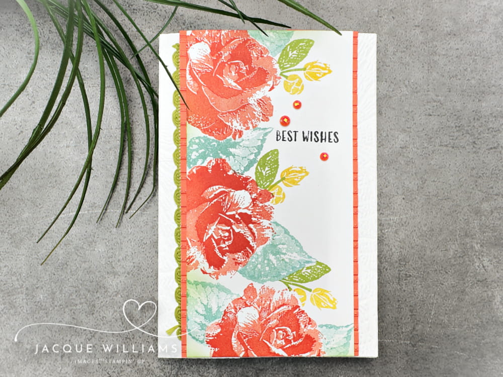 Easy alignment tip for two step stamping that works every time! with Begonia Belle and Jacque Williams - Ind. Stampin' Up! demonstrator in New Zealand