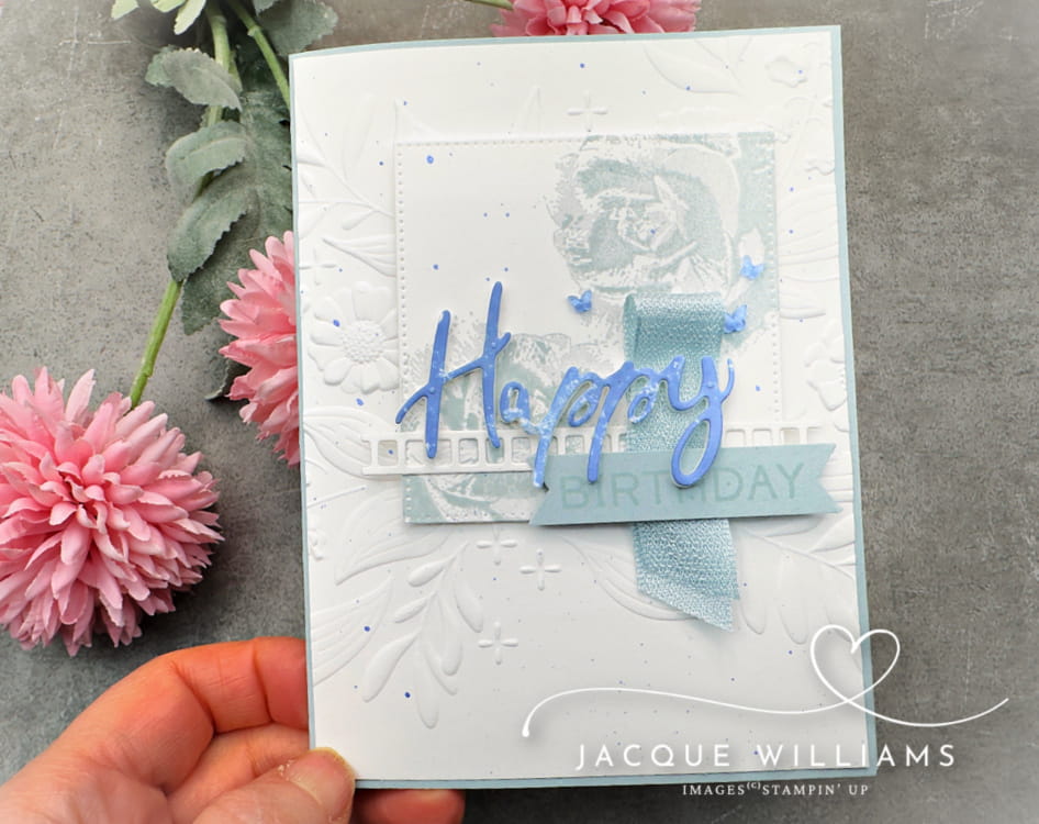 Easy alignment tip for two step stamping that works every time! with Begonia Belle and Jacque Williams - Ind. Stampin' Up! demonstrator in New Zealand