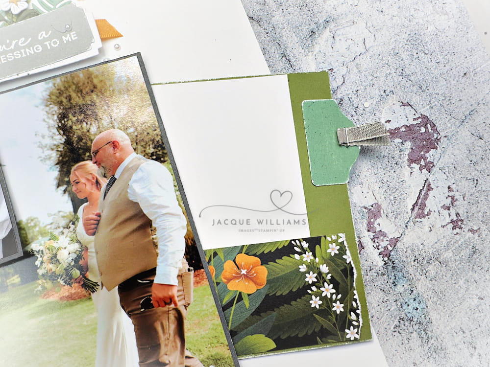 Moonlit Flora Kiwiana Fern and Koru layout for New Zealand with Jacque Williams. Scrapbooking classes in Auckland, Tauranga, Hamilton, Nelson, and Whangarei.