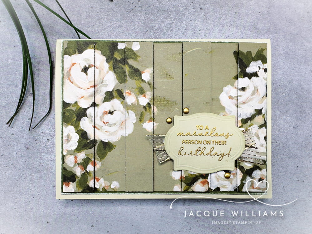 The double vision technique is so easy, adds a real wow, and uses supplies you already have! with Jacque Williams, Stampin' Up! Independent Demonstrator