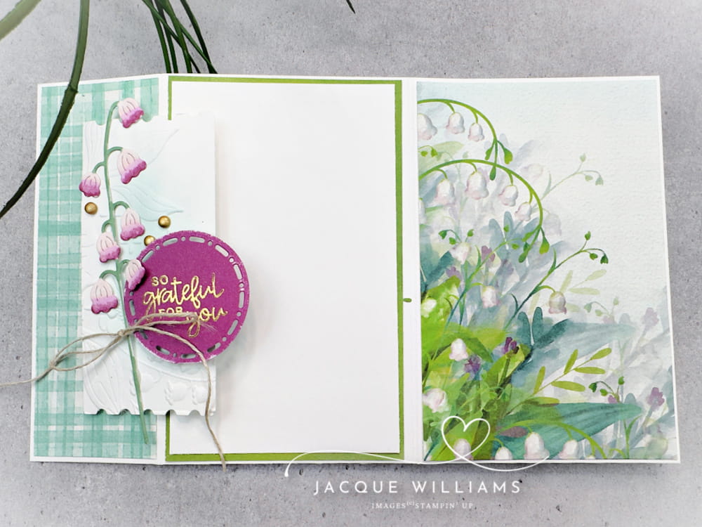 Create this easy fold back fun fold card with my free PDF download and demonstration video! with Valley in Bloom by Stampin' Up!