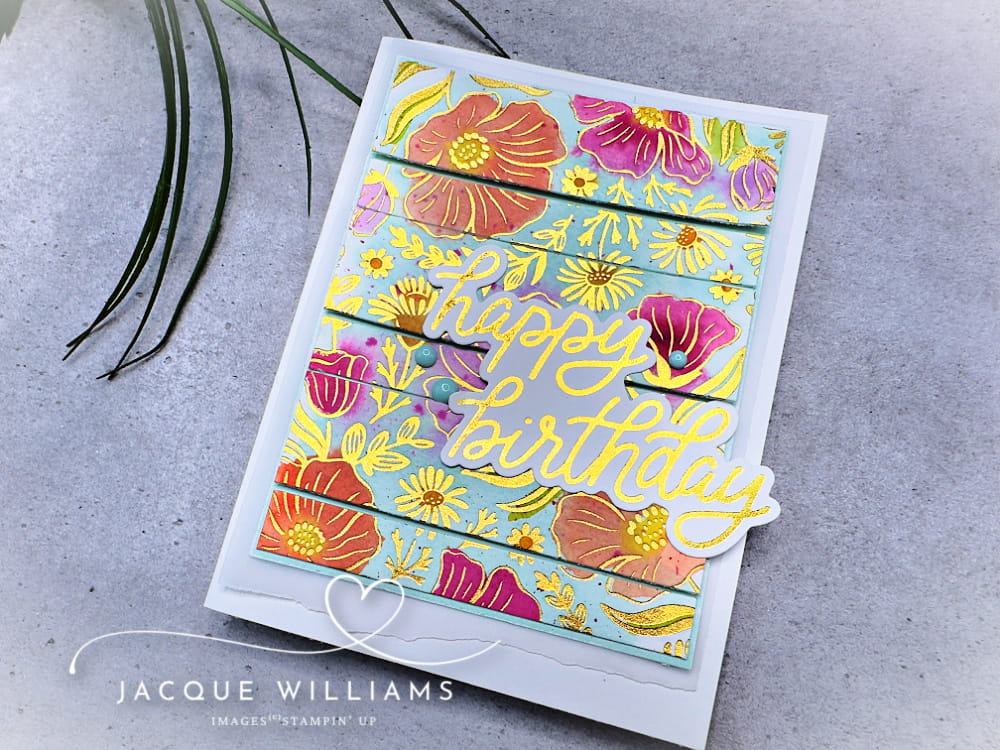 The double vision technique is so easy, adds a real wow, and uses supplies you already have! with Jacque Williams, Stampin' Up! Independent Demonstrator