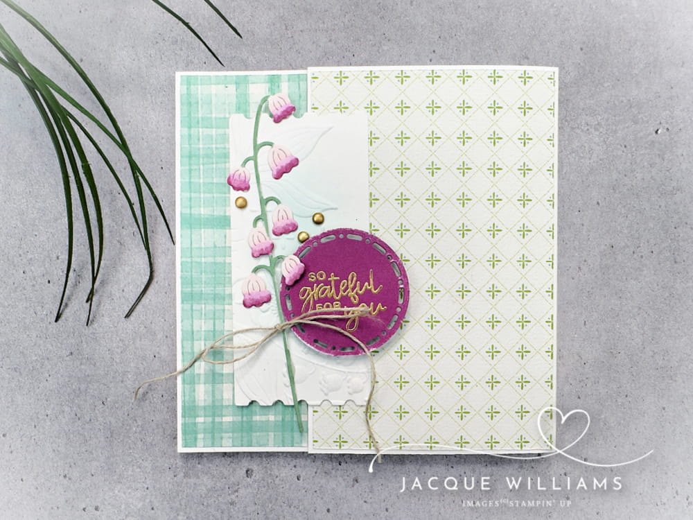 Create this easy fold back fun fold card with my free PDF download and demonstration video! with Valley in Bloom by Stampin' Up!