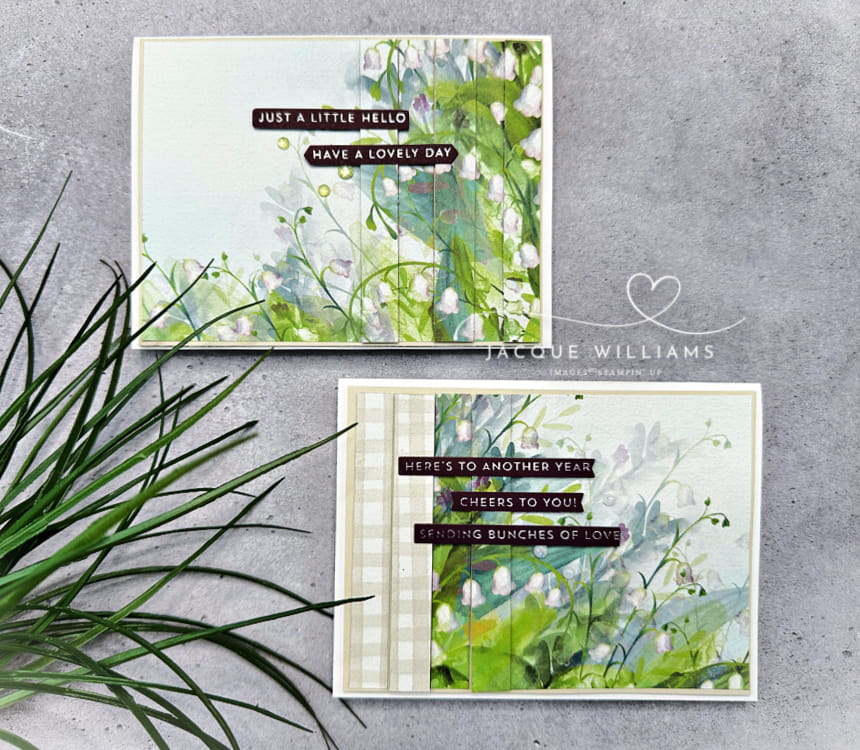 The double vision technique is so easy, adds a real wow, and uses supplies you already have! with Jacque Williams, Stampin' Up! Independent Demonstrator