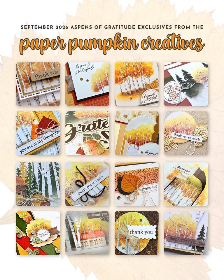 New Aspens of Gratitude Paper Pumpkin Creatives Tutorial Bundle