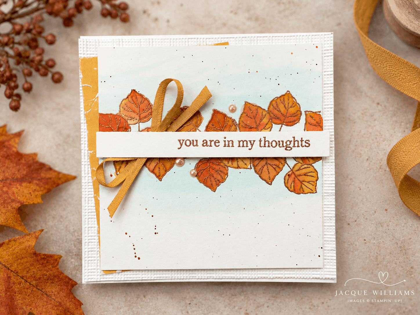 Aspens of Gratitude Autumn projects with Stampin' Up! Paper Pumpkin and Jacque Williams | StampHappy