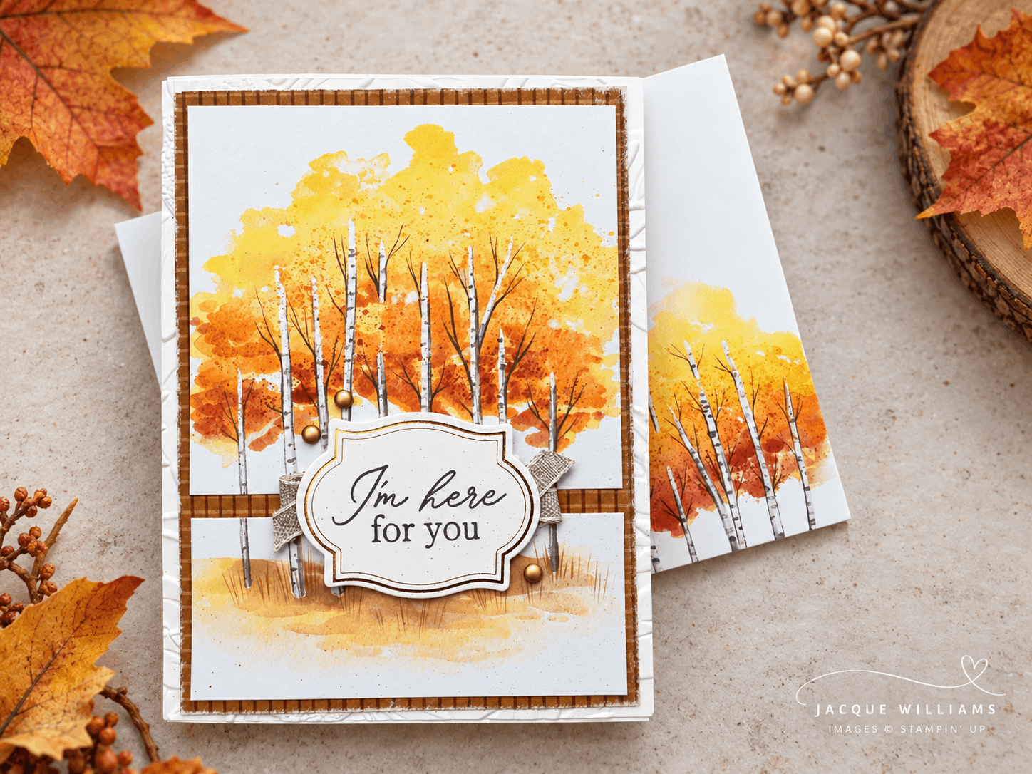 Aspens of Gratitude Autumn projects with Stampin' Up! Paper Pumpkin and Jacque Williams | StampHappy