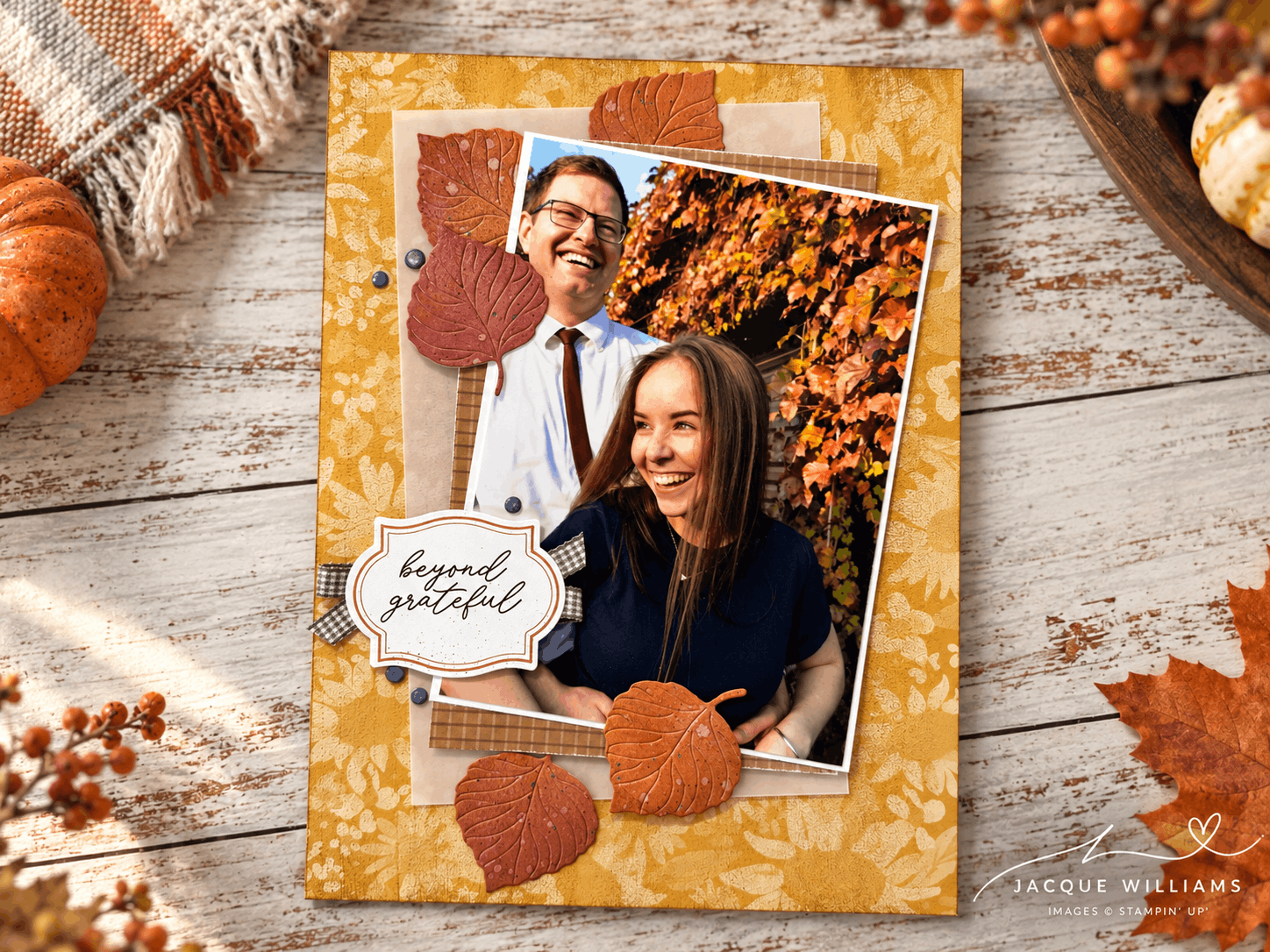 Aspens of Gratitude Autumn projects with Stampin' Up! Paper Pumpkin and Jacque Williams | StampHappy