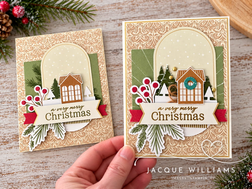 Try this fun Christmas card variations with the Noel Greetings Paper Pumpkin kit by Stampin' Up! Designs by Jacque Williams | StampHappy