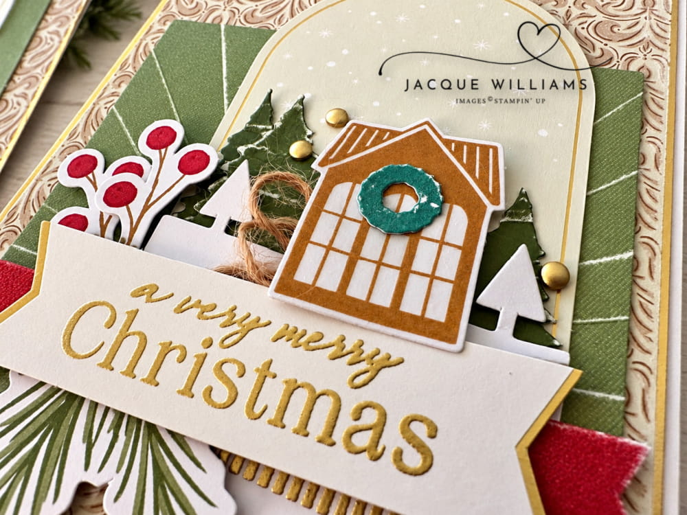 Try this fun Christmas card variations with the Noel Greetings Paper Pumpkin kit by Stampin' Up! Designs by Jacque Williams | StampHappy